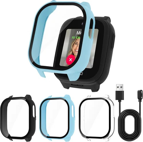 Miniatura 9 de Funda para Cosmo Jr Track 5 Protector de pantalla, paquete de 2 fundas duras de policarbonato HD, vidrio templado HD, carcasa de protección completa