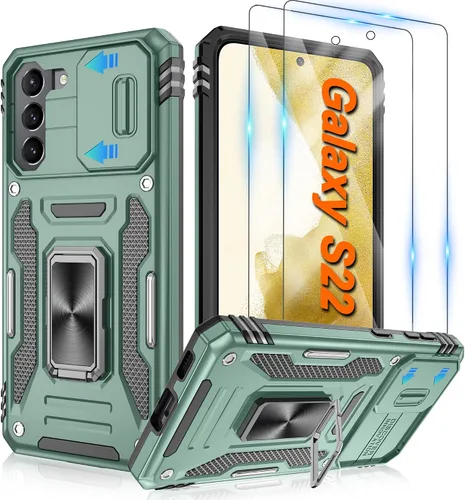 Miniatura 111 de Atump Funda para Motorola Moto G Play 2024 (4G) con [paquete de 2] protector de pantalla HD y cubierta para cámara deslizante, soporte de anillo