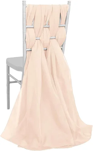 Miniatura 23 de Efavormart - Paquete de 5 bandas de gasa de alta calidad para silla, 22 x 78 pulgadas, amatista violeta, lazos para silla de diseño transparente