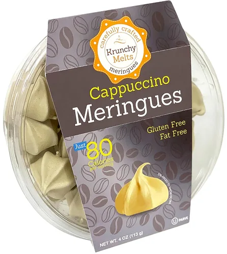 Miniatura 22 de Krunchy Melts Galletas originales de merengue Sabor vainilla de Halloween Solo 90 calorías por porción Sin grasa, sin gluten, sin lácteos