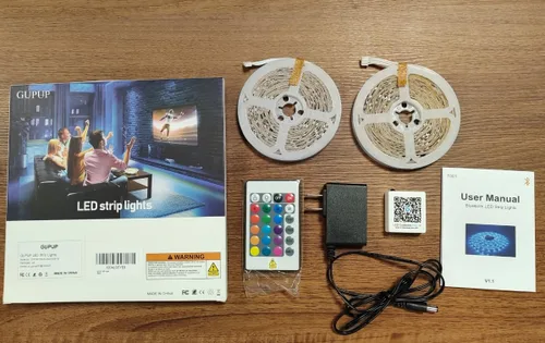 Miniatura 7 de GUPUP Tira de luces LED de 100 Pies, luces LED para dormitorio de 100 pies, cuerda de luz RGB para habitación, control de APP Bluetooth, tira que