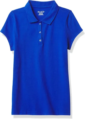 The Children's Place - Camisetas tipo polos de piqué de manga corta para niña, paquete múltiple