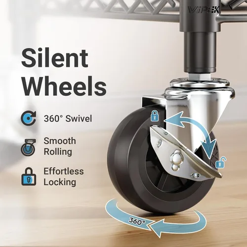 Miniatura 5 de VIPEK R2X - Armario portátil expandible con ruedas con cerradura, capacidad de 600 libras, perchero resistente con estantes ajustables y barra
