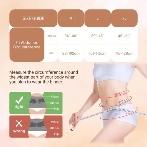 Miniatura 2 de Postpartum Belly Band for Women: Abdominal Binder Post Surgery Compression Support Belt - Waist Trainer Girdle C Section Wrap