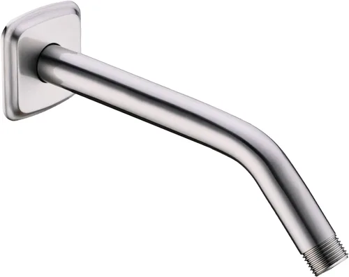 Miniatura 12 de TRUSTMI Brazo de ducha en ángulo con brida montado en la pared, tubo de extensión de repuesto curvado de 9 pulgadas para cabezal de ducha fijo