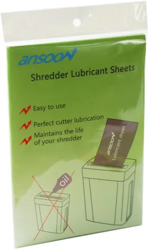 Miniatura 5 de Paquete de 18 hojas lubricantes para trituradoras de papel, trituradora de papel, hoja de limpieza y afilado de aceite para trituradoras de papel