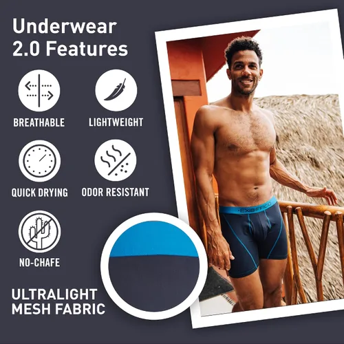 Miniatura 3 de ExOfficio Men's Give-N-Go Sport 2.0 Boxer Brief 9 inch