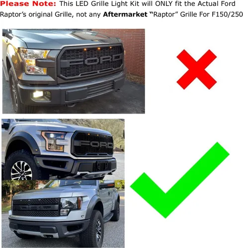 Miniatura 2 de iJDMTOY 3 luces LED ámbar de lente transparente compatibles con Ford Raptor 2010-14 y 17-20 (alimentado por 36 piezas de luces LED SMD)