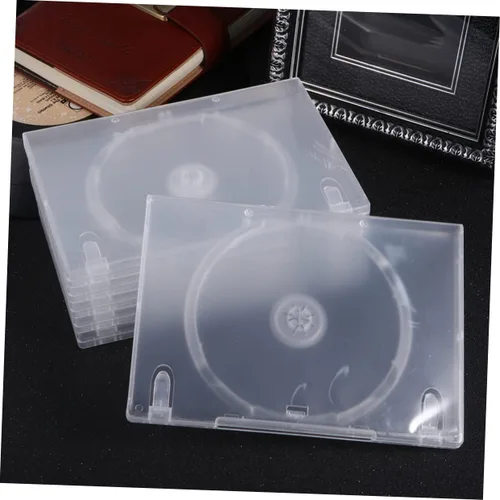 Miniatura 5 de Homoyoyo Caja de almacenamiento de CD transparente de 6 uds. Capacidad de la caja de DVD portátil para cine en casa Diseño de reconocimiento fácil