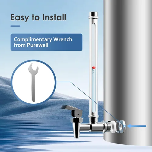 Miniatura 6 de Purewell Espiga de vidrio de visión, espita de repuesto para sistema de filtro de agua Purewell Gravity, compatible con otros sistemas de filtro
