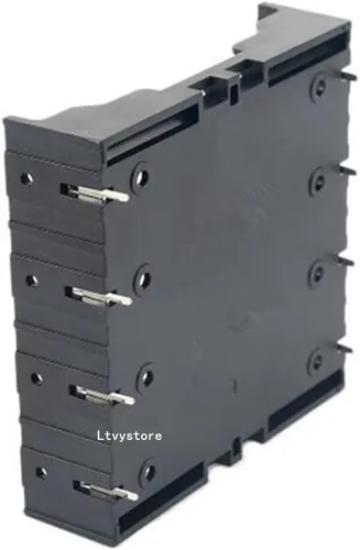 Miniatura 5 de Soporte para batería 18650, 8 piezas 4 ranuras x 3.7V caja de almacenamiento de batería DIY, en paralelo caja de baterías de plástico negro con pin