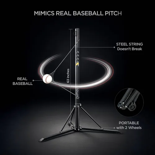Miniatura 2 de ZivPlay Entrenador de Bateo de Béisbol Entrenador de Swing de Béisbol Equipo de Entrenamiento de Sóftbol y Béisbol para Práctica de Bateo Simula