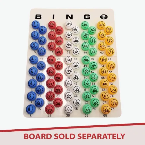 Miniatura 6 de MR CHIPS Bolas de bingo profesionales de 1.57" (40 mm) multicolor de doble número, estilo de ping pong, solo para jaula manual Número doble de 5