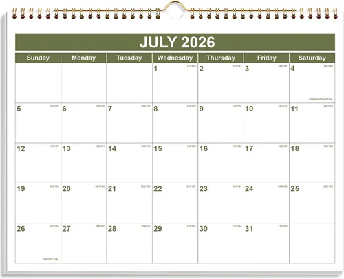 Miniatura 15 de Calendario pequeño de pared 2026 – Mini calendario 2026-2027 de enero de 2026 a junio de 2027, calendario pequeño de 18 meses con papel premium, 6 x