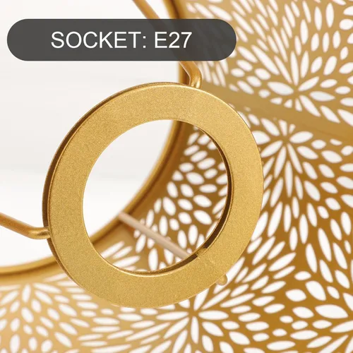 Miniatura 6 de Pantalla de lámpara de metal, sombra de árbol de hierro, sombra de lámpara E27, clip en la mesa, pantalla hueca, accesorios de luz para lámpara