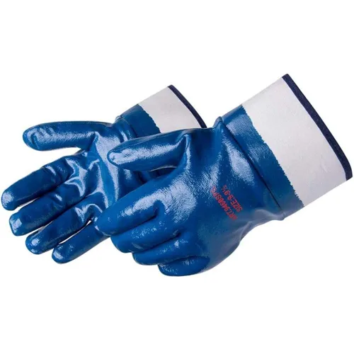 Liberty Glove & Safety 9460SP/L - Guante de nitrilo pesado totalmente revestido con puño de seguridad plastificado de 2-1/2 pulgadas, resistente a
