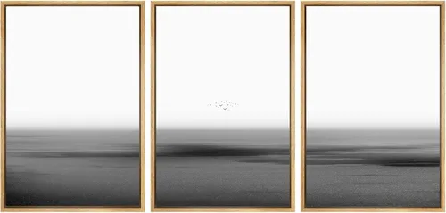 Miniatura 21 de SIGNWIN Juego de impresión enmarcada para pared, diseño de rayas verticales, fotografía abstracta, arte moderno, primer plano, relajante, tranquilo