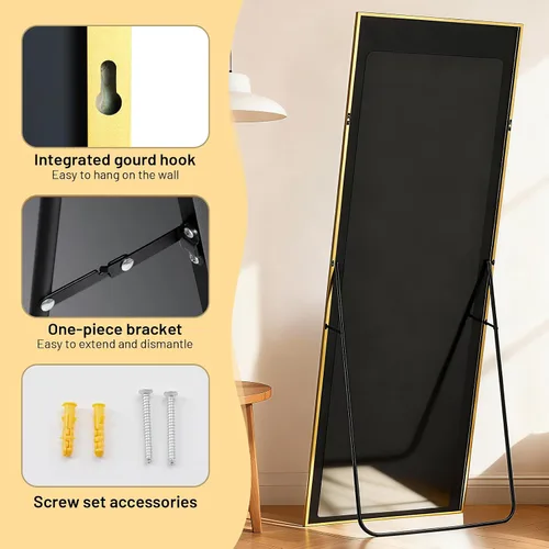 Miniatura 4 de Simple Deluxe Espejo arqueado de longitud completa, espejos de piso grandes de 56 x 15 pulgadas, para pared, puerta, dormitorio, baño, sala de estar