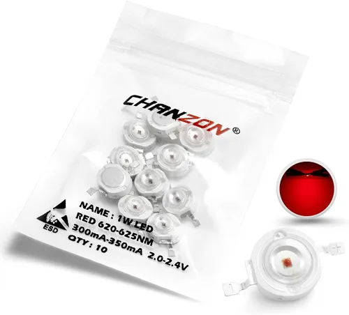 Miniatura 13 de Chanzon 10 piezas de chip LED de alta potencia de 1 W de espectro completo para plantas