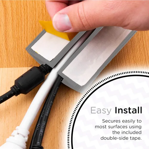 Miniatura 6 de Cordinate - Cubierta de cable para piso de 6 pies, protector de cable, oculta cables de extensión, protege cables, previene tropiezos con cables