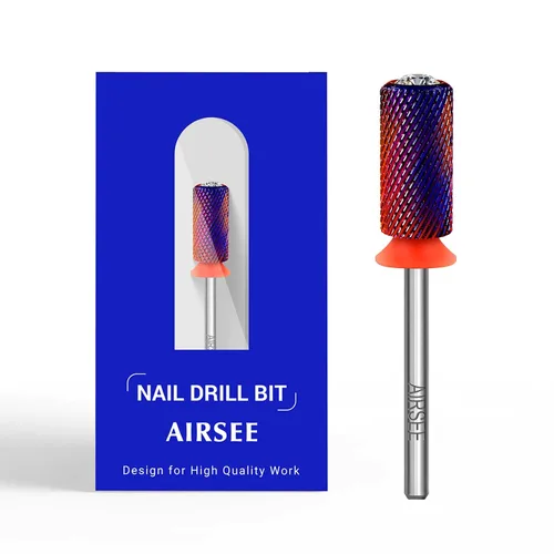 Miniatura 16 de AIRSEE Punta de broca de carburo de tungsteno para uñas acrílicas, cabeza de lima eléctrica Efile para manicura, pulido, arte, remoción de gel, 3/32