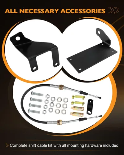 Miniatura 7 de Vínculo de cambio de cable de caja de transferencia de mejora, compatible con Jeep Wrangler TJ 1997-2006, cable resistente, se adapta a la caja