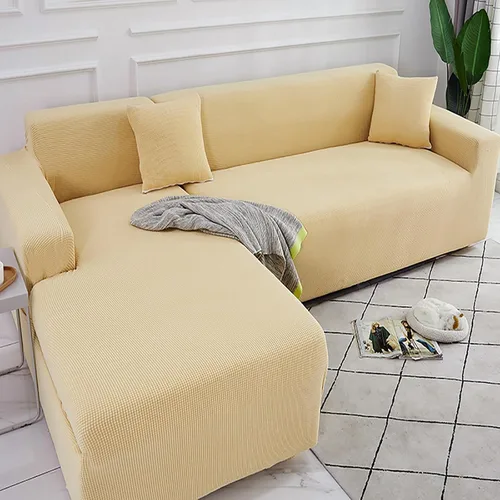 Miniatura 11 de Funda para sofá modular, funda elástica para sofá, protector universal de muebles, en forma de L, antideslizante, de elastano, para mascotas, gatos