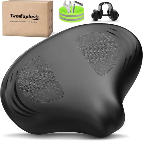 Miniatura 11 de Bike Seat Noseless Wide Bicycle Seat for Women Men, Bike Seats Cushion Comfort for Big Butt, Multiple Fit Saddle for Peloton, Electric, Exercise