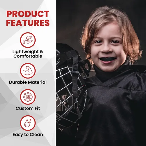 Miniatura 4 de Protector bucal de boxeo para niños, protector bucal juvenil para boxeo, artes marciales mixtas, muay thai, BJJ, kickboxing, lucha y sparring