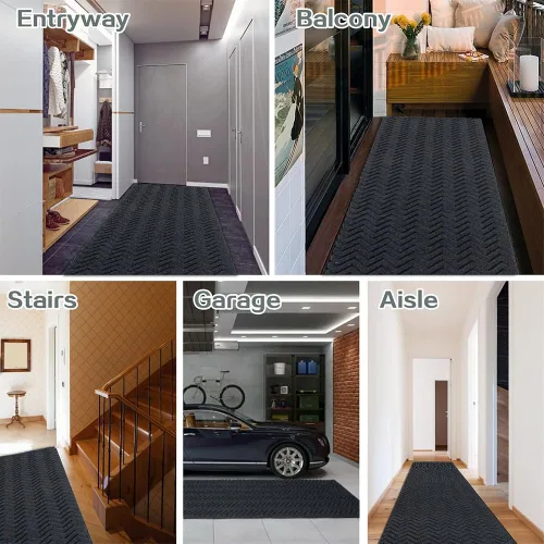Miniatura 2 de Alfombra de pasillo impermeable para interiores y exteriores, 2 x 2 pies, pasillo, cocina, entrada, dormitorio, con parte trasera de goma
