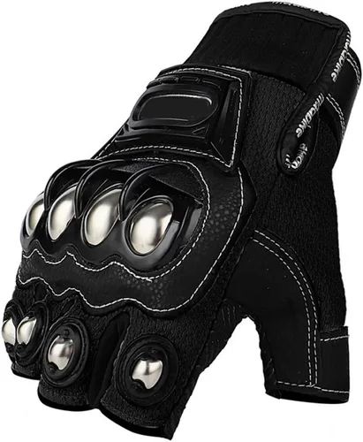 Miniatura 9 de Guantes de seguridad de acero para motocicleta, motocicleta, moto, deportes de carreras, guantes reforzados