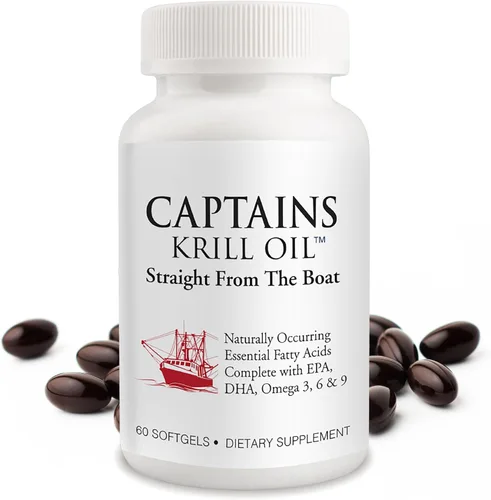 Captains Pure Aceite de Krill Antártico TinyGels | 1 botella, 60 cápsulas