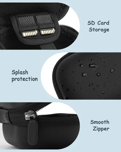 Miniatura 4 de SQERO KODAK PIXPRO FZ55 - Juego de cámara rígida + funda de silicona suave, diseño protector de lente, almacenamiento de tarjeta SD de viaje, bolsa