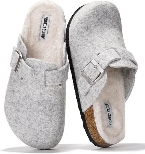 Miniatura 28 de Project Cloud Benton - Zuecos con plantilla de cuero genuino para mujer, pantuflas de espuma viscoelástica con soporte de arco, sandalias de moda