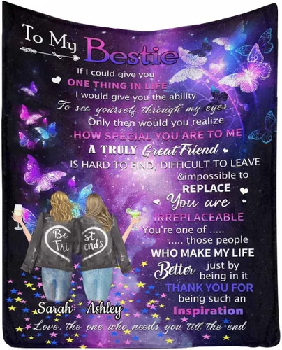 Miniatura 25 de Regalos de cumpleaños para mujeres, manta de amistad personalizada con tus fotos, manta personalizada con mis propias imágenes para hermanas