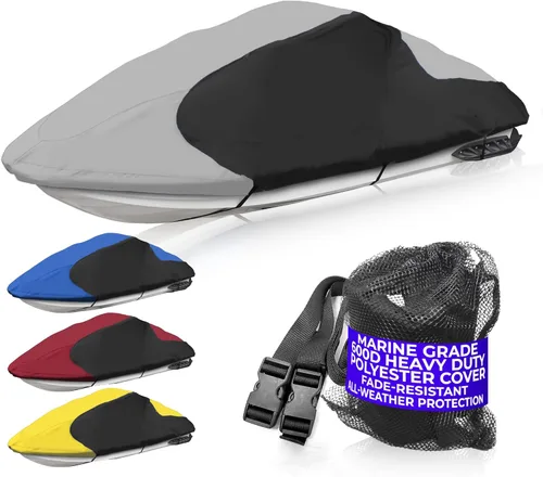 Miniatura 12 de Trailerable PWC Jetski Watercraft Jet - Funda para esquís de hasta 3 plazas Borgoña/ Negro