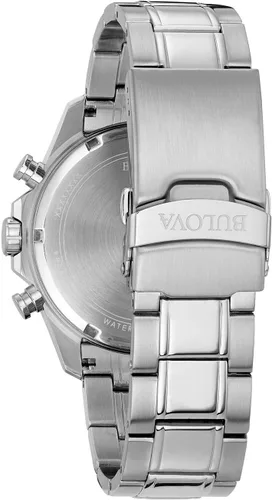 Miniatura 2 de Bulova Reloj cronógrafo de cuarzo para hombre con correa de acero inoxidable 96B256, azul, pulsera, Azul, Pulsera