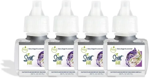 Miniatura 4 de Scent Fill Ambientador enchufable de pachulí de vainilla, 4 recambios de aceite perfumado
