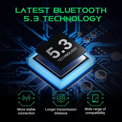 Miniatura 6 de Black Shark Auriculares Inalámbricos Verdaderos para Juegos, Bluetooth 5.3 con Modo de Música, 30 Horas de Tiempo de Reproducción, Llamadas Estéreo