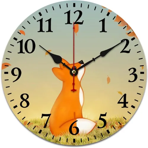 Miniatura 10 de Reloj de pared de madera con fruta de verano con sandía dulce, reloj de escritorio de regalo para niños y niñas, cuarzo de calidad, sin tictac
