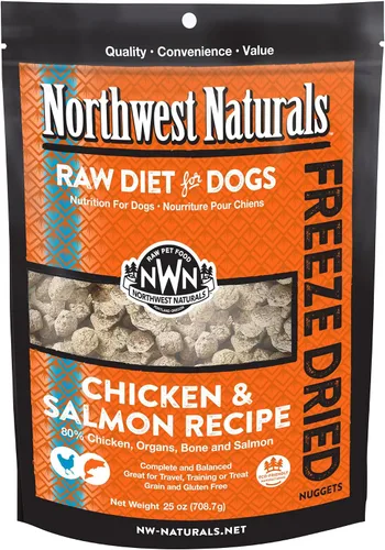 Miniatura 14 de Northwest Naturals Alimento liofilizado para perros de pescado blanco y salmón - Nuggets de tamaño bocado - Sin granos, alta en proteínas, dieta