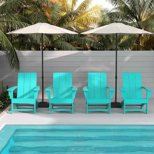 Miniatura 24 de WestinTrends Ashore - Silla plegable Adirondack moderna para exteriores (juego de 2), color marrón oscuro