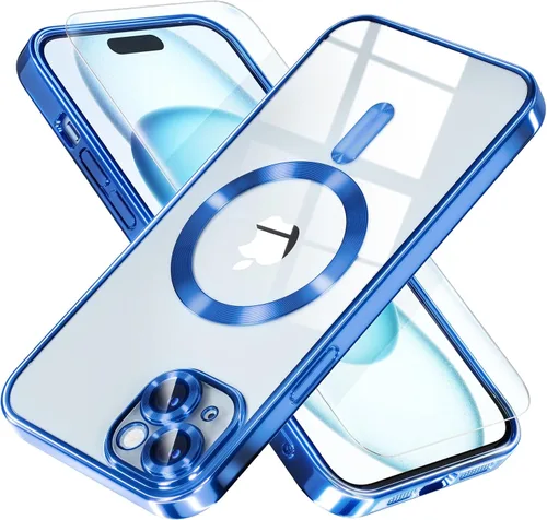 Miniatura 22 de Misea Funda magnética para iPhone 14 compatible con MagSafe [nunca amarillenta] [protección contra caídas de grado militar] protector completo