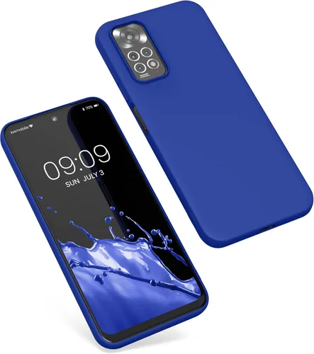 Miniatura 5 de kwmobile Funda compatible con Xiaomi Redmi Note 11 / Note 11S - Funda protectora de silicona TPU suave y delgada - Azul Báltico