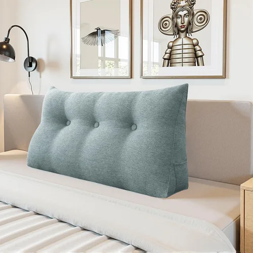 Miniatura 22 de Almohada de Cuña para Cabecero - Almohada Triangular para Cabecero de Cama, Almohada de Cuña para Descanso en la Cama, para Sentarse en la Cama
