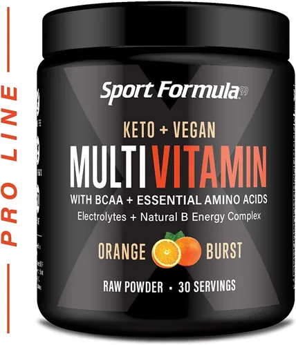 Multivitamínico en polvo – Mezcla de bebida cetogénica para hombres y mujeres, aminoácidos BCAA que no molestan tu estómago – Multivitamínico vegano