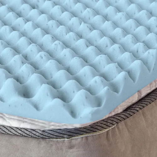 Miniatura 3 de Treaton Cubrecolchones de espuma suave de 2 pulgadas con diseño contorneado de cáscara de huevo Extiende la vida útil del cubrecolchón