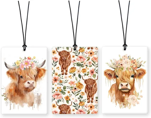 Miniatura 8 de Lacama Ambientador cristiano para automóvil, 3 piezas, lazo rosa y negro, coqueta con versículo bíblico cristiano, ambientador para mujeres y niñas