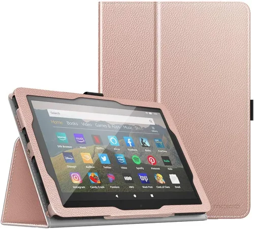 Miniatura 29 de MoKo - Funda compatible con la tablet Kindle Fire HD 8 y 8 Plus (10ª generación, versión de 2020), funda de soporte plegable y diseño delgado