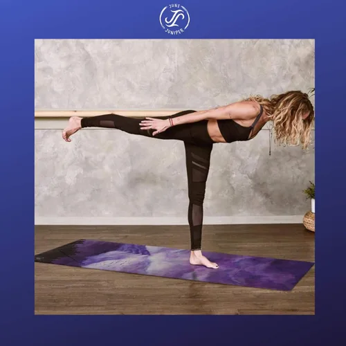 Miniatura 3 de June & Juniper - Esterilla de yoga de viaje plegable y ligera - Esterilla de yoga de viaje delgada y antideslizante Eco Jardín secreto
